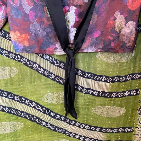 One & Only x Urban Outfitters Tie-Front Kimono Top Size Small - Picture 6 of 15